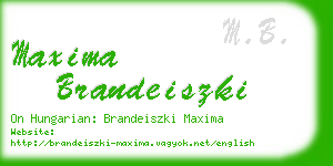 maxima brandeiszki business card